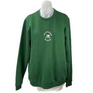 New Balance Women's Green Long Sleeve Crew Neck Sweater Sweatshirt Top Size M